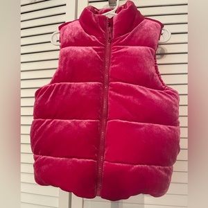 Gymboree girls shimmery pink puffer vest